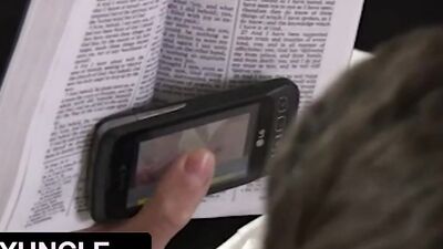 SayUncle - Lusty Missionary Dude Jerks off His Cock While Watching Porn During Prayer Time