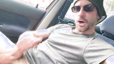Big jerk off session in car, remi06cam4