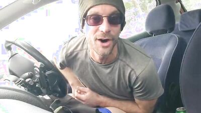 Big jerk off session in car, remi06cam4