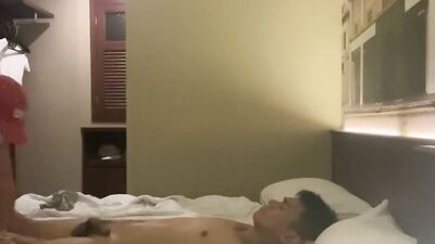 Massage with Roommate in the Hotel