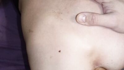 A young stepson develops his beautiful smooth hole with daddy's big dick!