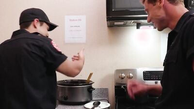 Hunk Fireman Cooking N'Fucking
