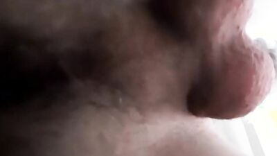 Richard Lennox strokes his big cock in the office