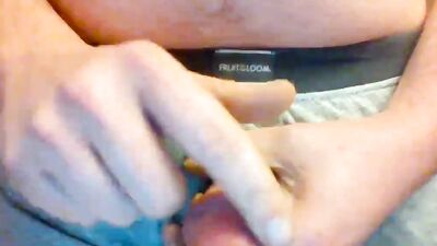 afternoon jack off session with cumshot and ass play