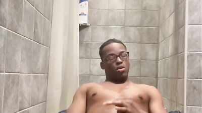 BBC Shower Jerk Off /w Homemade Pocket Pussy