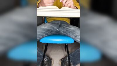 Precumming in Jeans While Trying to Read a Book