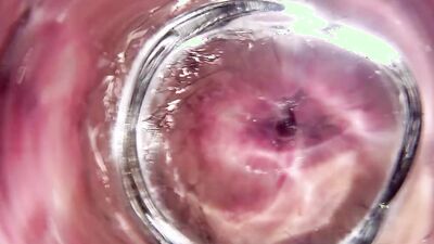 Glass butt plug inside look V2