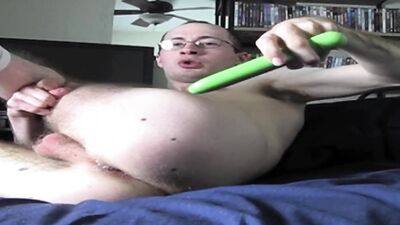 Dildos Butt Plugs and Hard Orgasms for This Straight Guy