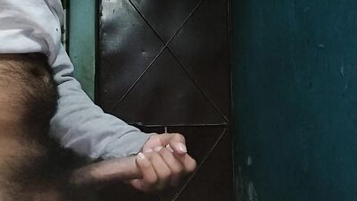 Jerking and precum while pyjamas down.