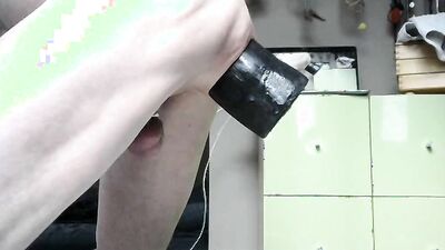 Fucking my ass on a stool