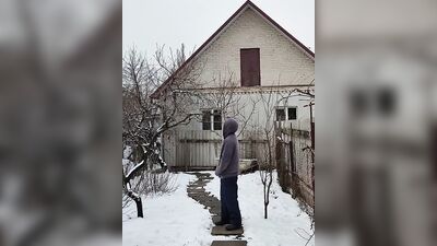 Winter day in the garden