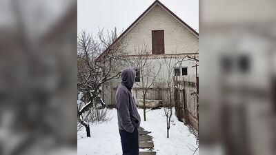 Winter day in the garden