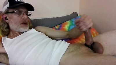 JerkinDad14 - Older Mature Gay Gooner Loves Masturbating His Big Penis For You, Verbal Goon Bate With Big Greasy Dong