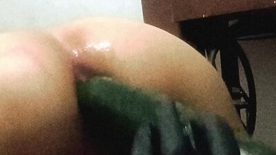 I stick a big cucumber up my ass all the way. BySeXuAlexXx
