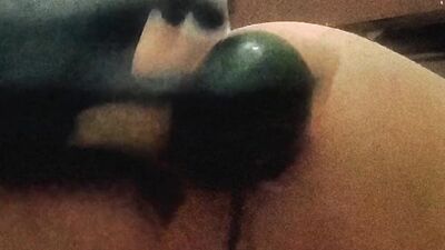 I stick a big cucumber up my ass all the way. BySeXuAlexXx