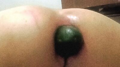 I stick a big cucumber up my ass all the way. BySeXuAlexXx