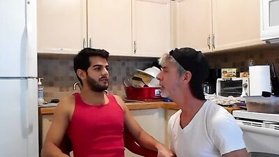 Sebastian Cums gets a blowjob while tied to a chair