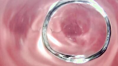 Anal inside look through the glass plug