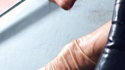 FF nylons over transparent latex leggings, oh so hot (peeing,enema)
