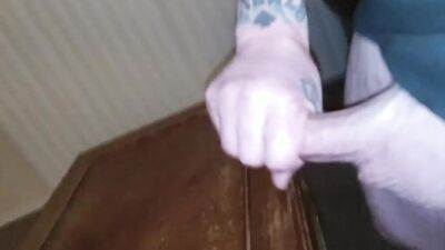 Super horny stroking dick & talking dirty with cumshot