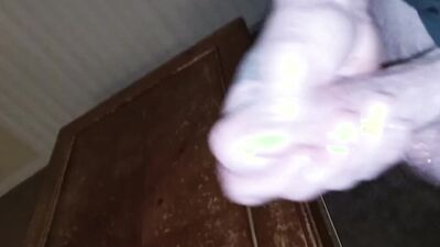 Super horny stroking dick & talking dirty with cumshot