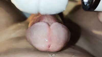 Close Up With Hitachi Wand Vibrating Cum Out Of My Dick Part DMVToyLover