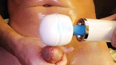 Using The Hitachi Wand On My Dick Covered In Oil Part 2 DMVToyLover