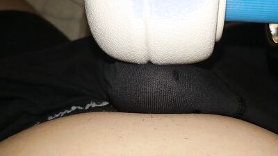 Hitachi Wand Vibrating My Dick Through My Boxers DMVToyLover