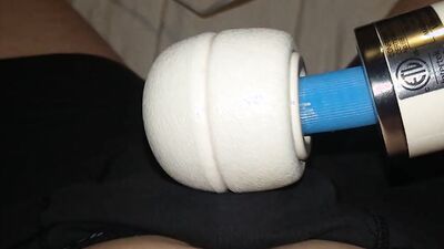 Hitachi Wand Vibrating My Dick Through My Boxers DMVToyLover