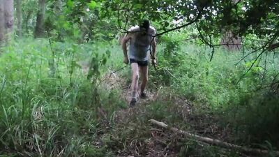 OUTDOOR HIKING WALK STRIP TO NAKED