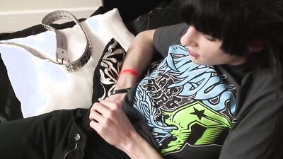 Rocker Boyz - Crazy Hair Emo Twink Wanks His Dick