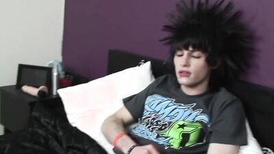 Rocker Boyz - Crazy Hair Emo Twink Wanks His Dick