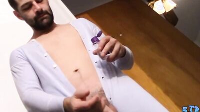 Handsome straight thug Mickey Waters masturbate and cums