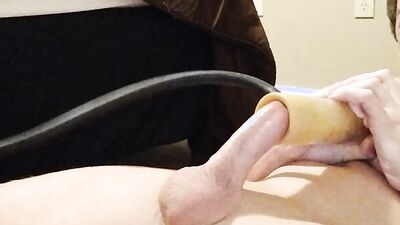 Milking My Dick With The Venus 2000 Sex Machine Until Cum Squirts Out