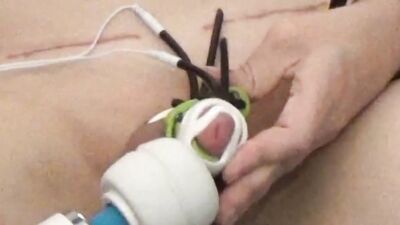 Old Clip from 2017: E-Stim in Chastity Cage