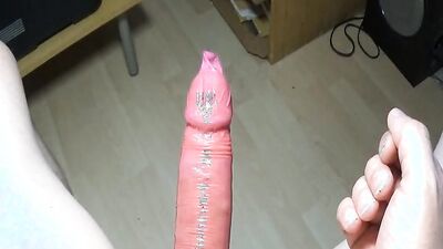 Old Clip from 2017: Edging in a red Condom