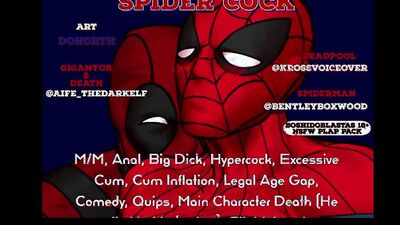 Deadpool gets fucked by Spiderman's gigantic cock