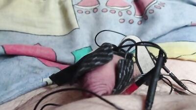 Beautiful electro stime cum toy today