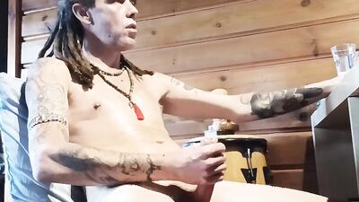 DREADHEADBOY WANKING FOR HIS WIFE