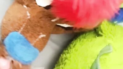 Cum on fursuit until completely covered