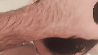Hardcore shower play cums on face after deep monster cock bareback