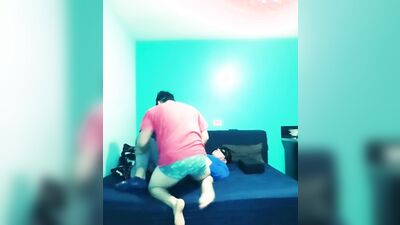 Two friends experiment together