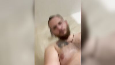 Hot bear gets soapy for you