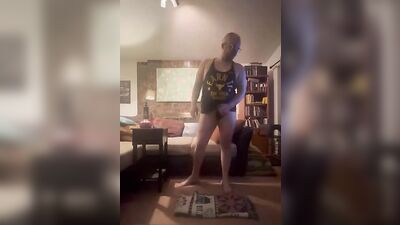 Post workout moaning orgasm