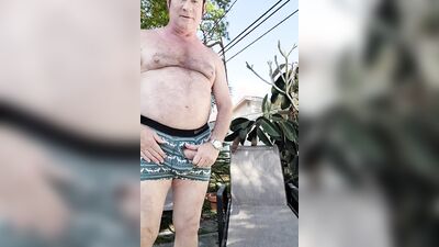 DaddyTim8 Strips, Exposes His 8 Inch Cock
