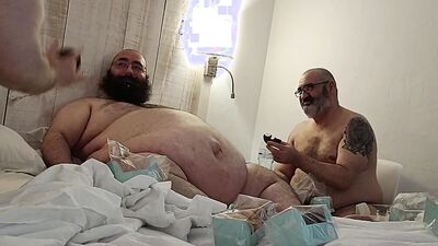 Writerhorny and Nanferplus71feed me doughnuts on a blissful morning.