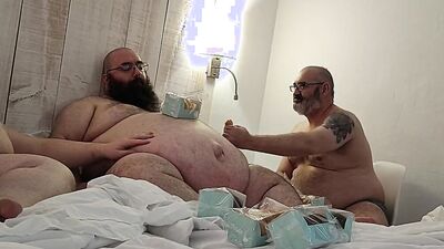 Writerhorny and Nanferplus71feed me doughnuts on a blissful morning.