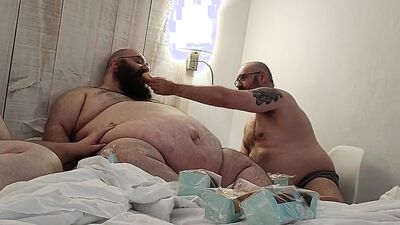 Writerhorny and Nanferplus71feed me doughnuts on a blissful morning.