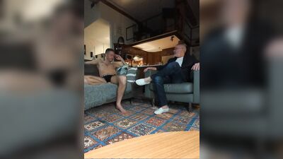 DADDY AND BOY Q&A ends up with KISS DEEPTHROAT CUM