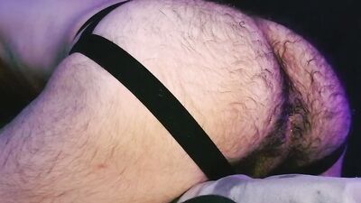 Hairy bubble butt teased and wrecked with huge toys